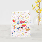 Wenskaart voor Purim Kaart (Gele Bloem)