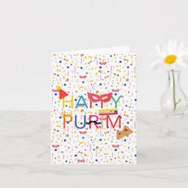 Wenskaart voor Purim Kaart