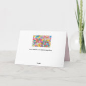Wenskaart voor regenboogbloemen kaart (Achterkant)