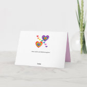 Wenskaart voor regenboogharten feestdagen kaart (Achterkant)