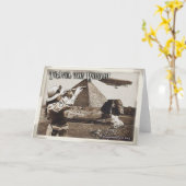 Wenskaart voor reizen kaart (Gele Bloem)