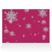 Wenskaart voor roze kerstversiering (Binnen Horizontaal (Boven))