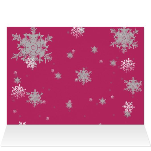 Wenskaart voor roze kerstversiering (Binnen Horizontaal (Boven))