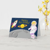 Wenskaart voor ruimteastronauten kaart (Gele Bloem)