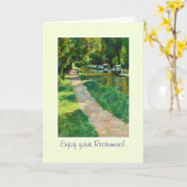  Wenskaart voor Schone Kunsten, Canal Towpath Kaart (Gele Bloem)