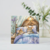 Wenskaart voor slapende muizen (Staand voorkant)