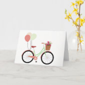 Wenskaart voor Springtime-fietsen Kaart (Gele Bloem)