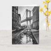 Wenskaart voor stadsreflectie kaart (Gele Bloem)