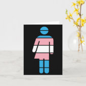 Wenskaart voor transgender persoon kaart (Gele Bloem)