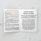 Wenskaart voor uw zoon - Evangelieboodschap Feestdagen Kaart (Binnen)