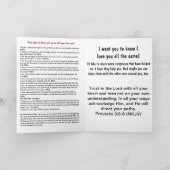 Wenskaart voor uw zoon - Evangelieboodschap Kaart (Binnen)