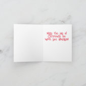 Wenskaart voor vakantiescortisering voor kerstfees bedankkaart (Binnen)