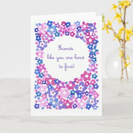 wenskaart voor 'ventilatorkracht' voor een vriend kaart (Gele Bloem)