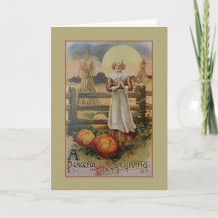  Wenskaart voor vreedzame Thanksgiving Feestdagen Kaart