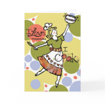 Wenskaart voor vrouw die van koken houdt!