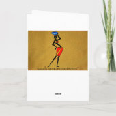 Wenskaart voor vrouwen in Afrika Kaart (Achterkant)