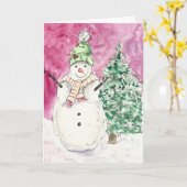 Wenskaart voor waterverf afdruk kaart (Gele Bloem)