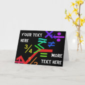 Wenskaart voor wiskunde kaart (Gele Bloem)