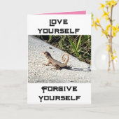 wenskaart voor zelfhulp kaart (Gele Bloem)