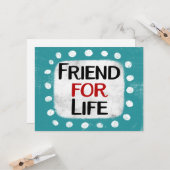 Wenskaart Vriend voor het Leven Kaart (Voorkant / Achterkant in situ)