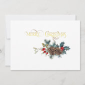 Wenskaart Vrolijk kerstfeest met 3 foto's Aankondiging (Achterkant)