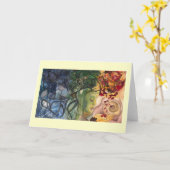 Wenskaart: "Vrouw van het hert" Kaart (Gele Bloem)