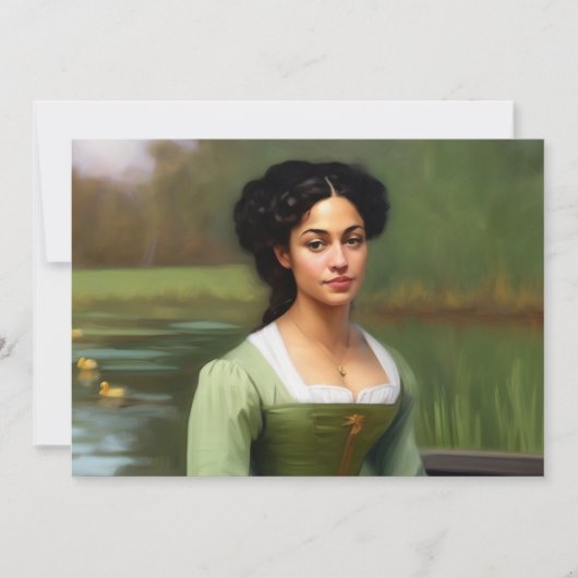 Wenskaart Vrouw Verjaardag Dank u Feestdagenkaart (Voorkant)