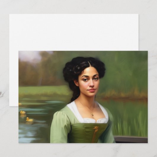 Wenskaart Vrouw Verjaardag Dank u Feestdagenkaart (Voorkant / Achterkant)