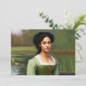 Wenskaart Vrouw Verjaardag Dank u Feestdagenkaart (Staand voorkant)