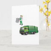 Wenskaart vuilnismelk kaart (Gele Bloem)