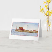 Wenskaart vuurtoren van Gaveskar Kaart (Gele Bloem)