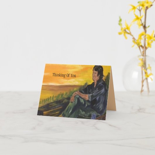 Wenskaart: Warme gedachten verzenden Kaart (Gele Bloem)