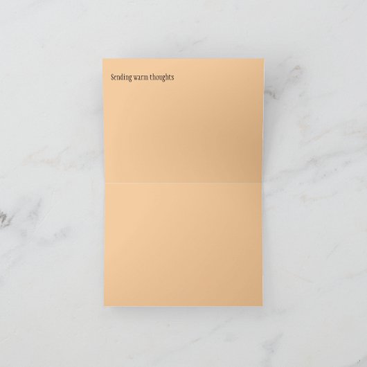 Wenskaart: Warme gedachten verzenden Kaart (Binnen)