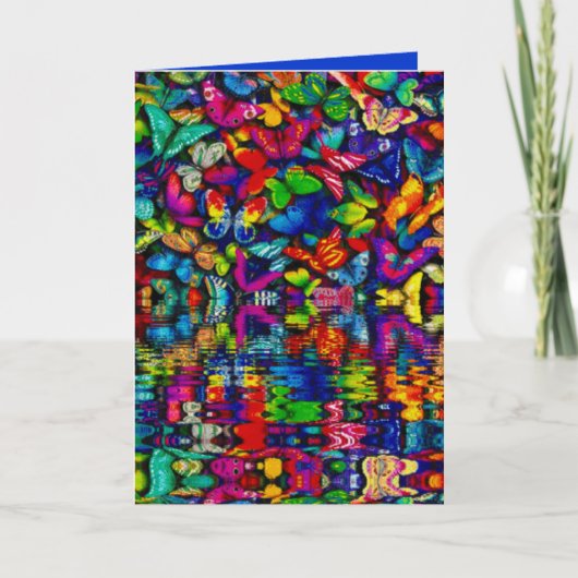 WENSKAART - WATERBUTTERFLIES FEESTDAGEN KAART (Voorkant)