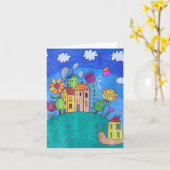 Wenskaart - We zijn verhuisd Kaart (Gele Bloem)