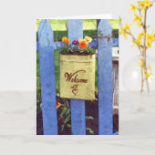 WENSKAART: Welkom "New Home"_ Kaart (Gele Bloem)