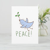 wenskaart, wens vrede. kaart (Staand voorkant)