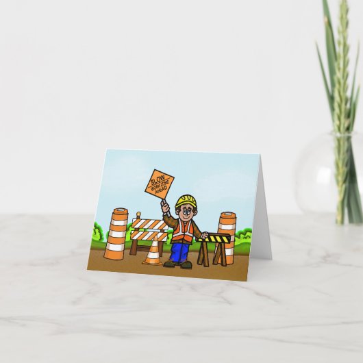 Wenskaart Werkzone Bewustmaking Kaart (Voorkant)