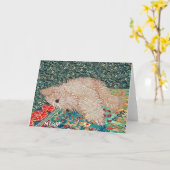 Wenskaart: Wheaten Bedtijd van Terrier Kaart (Gele Bloem)