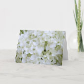 Wenskaart - White Hydrangea Kaart (Voorkant)