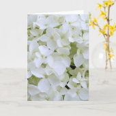 Wenskaart - White Hydrangea Kaart (Gele Bloem)