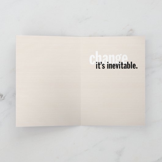 wenskaart "Wijzigen" Kaart (Binnen)