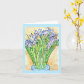 wenskaart "Wild Iris" Kaart (Gele Bloem)