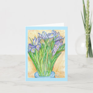 wenskaart "Wild Iris" Kaart