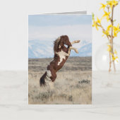 Wenskaart Wilde paarden Kaart (Gele Bloem)