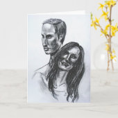 Wenskaart William en Kate Kaart (Gele Bloem)