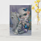 wenskaart "Winter" Kaart (Gele Bloem)