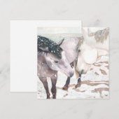 wenskaart "Winter Kisses" Feestdagenkaart (Voorkant / Achterkant)