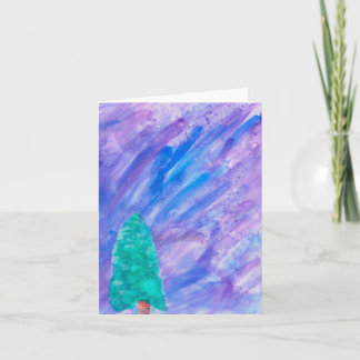 Wenskaart winterbomen kaart