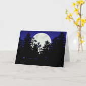 Wenskaart-wintermaan Kaart (Gele Bloem)